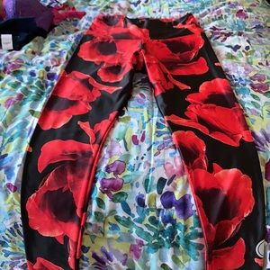 Red Rose print Onzie Leggings